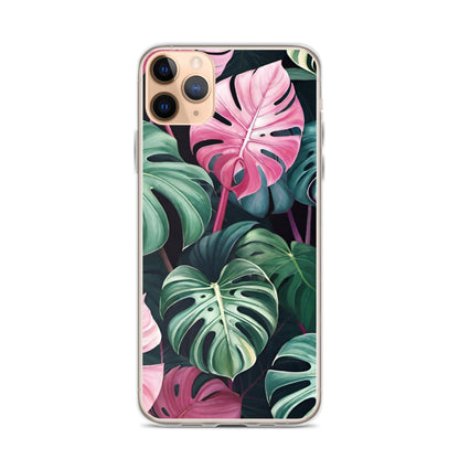Tropical Monstera Leaf iPhone 11 Pro Max Case | Clear Botanical Design