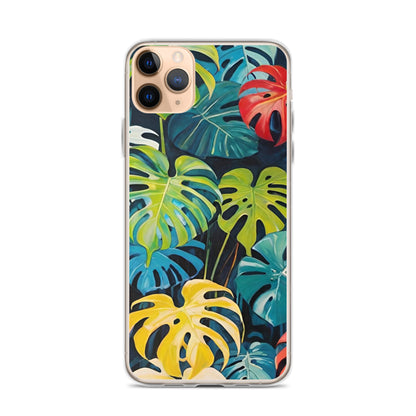 Tropical Monstera Leaf Clear iPhone 11 Pro Max Case | Stylish Plant Cover