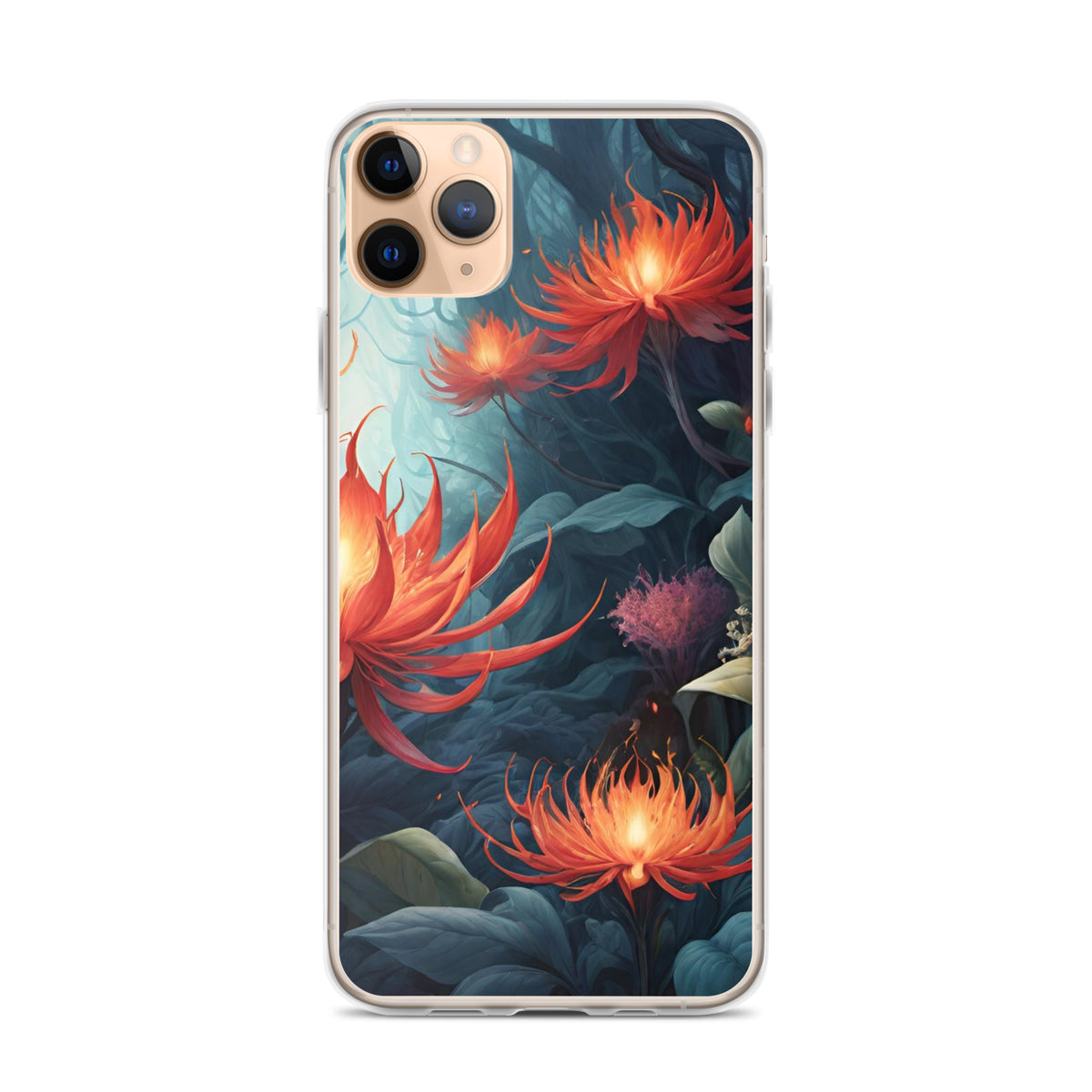 Vintage Botanical Illustration iPhone 11 Pro Max Clear Case | Retro Plant Art Design Phone Cover | Classic Nature Case | Artistic Clear Case