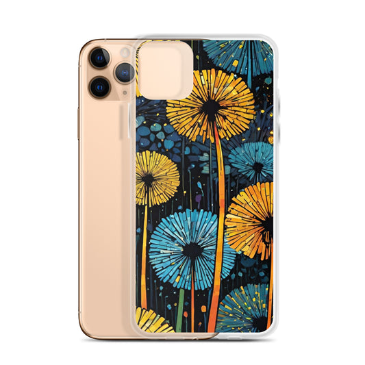 Vibrant Dandelion Floral iPhone 11 Pro Max Clear Case | Stylish Flower Cover