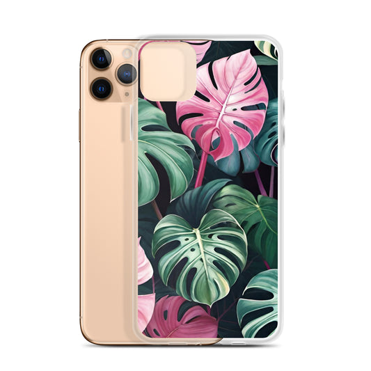 Tropical Monstera Leaf iPhone 11 Pro Max Case | Clear Botanical Design