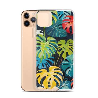 Tropical Monstera Leaf Clear iPhone 11 Pro Max Case | Stylish Plant Cover