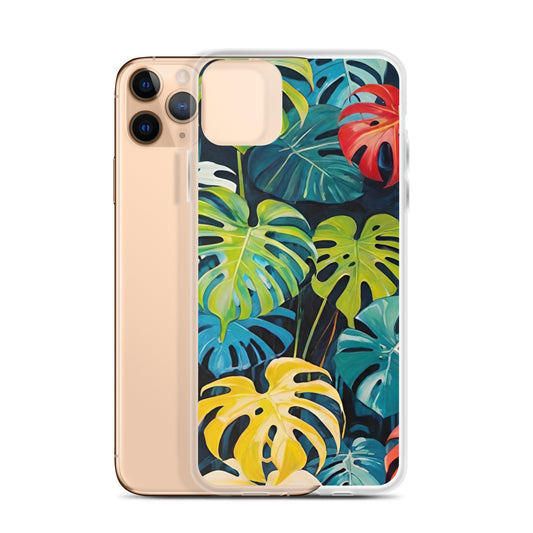 Tropical Monstera Leaf Clear iPhone 11 Pro Max Case | Stylish Plant Cover