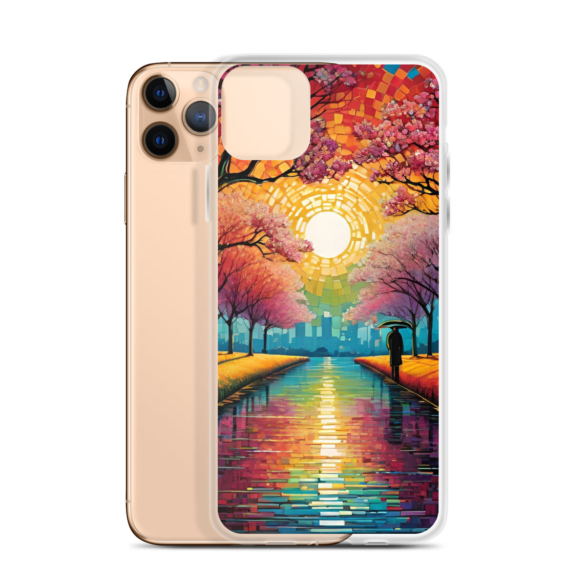 Stylish Cherry Blossom iPhone 11 Pro Max Case | Floral Clear Cover