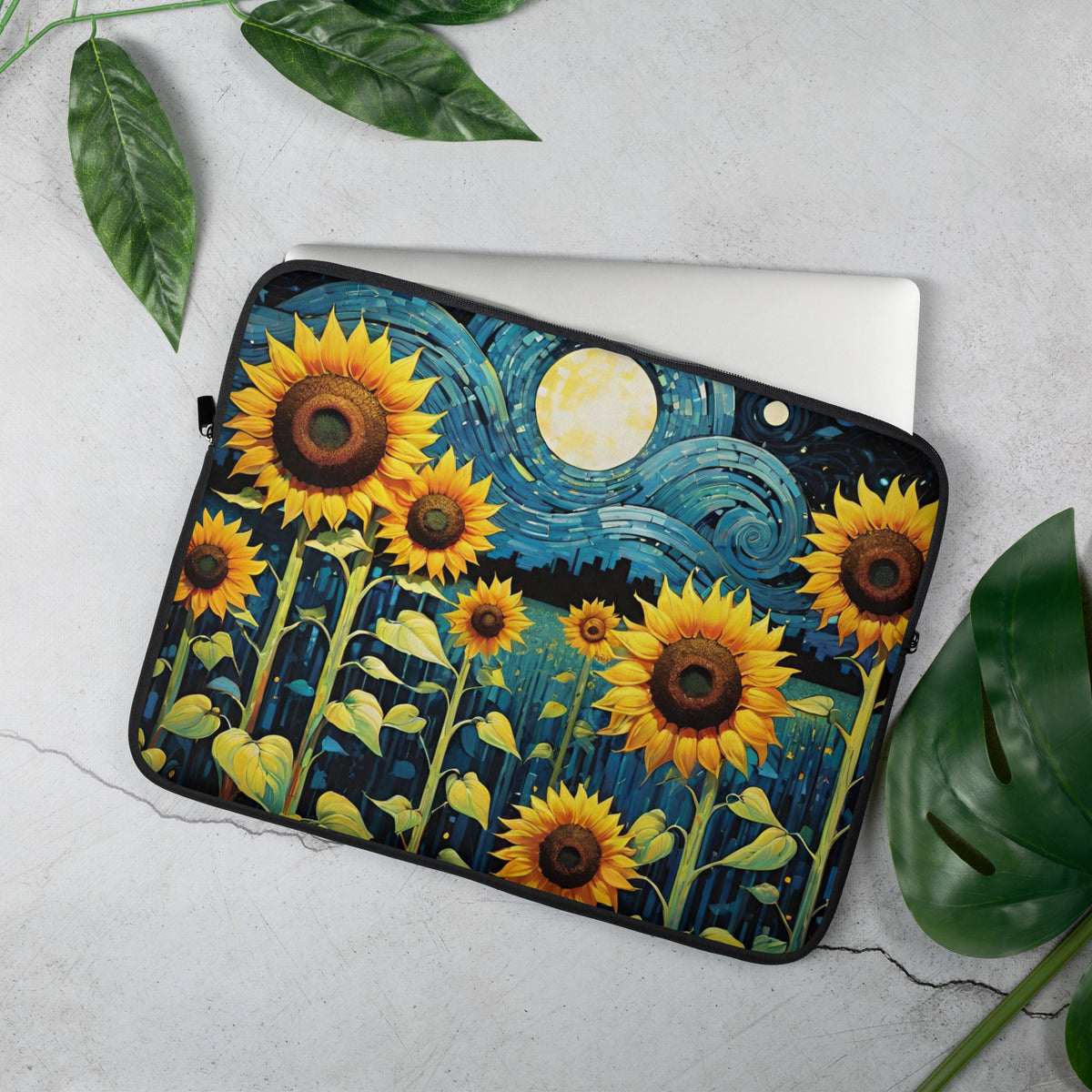 Sunflower Laptop Sleeve | Stylish Floral Tech Case for Laptops & Tablets