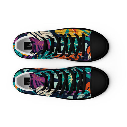 Stylish Men’s High Top Canvas Sneakers | Comfortable and Trendy Footwear