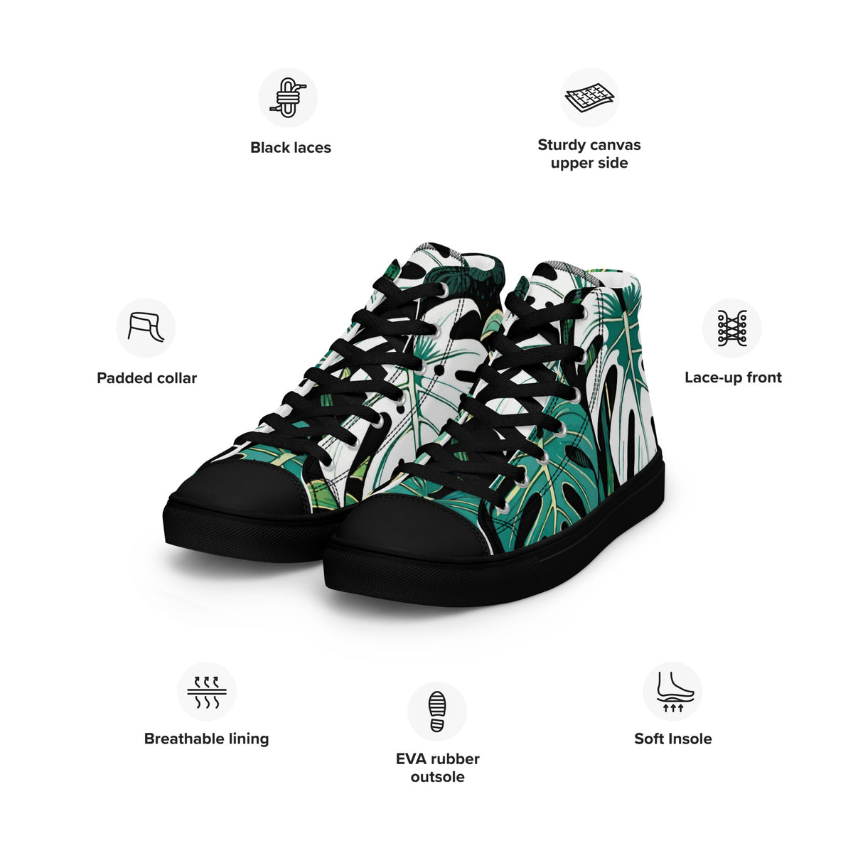 Men's High Top Canvas Sneakers | Stylish Casual Footwear for Everyday Wear