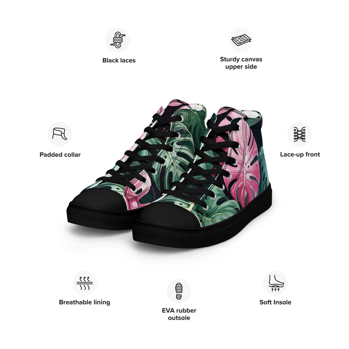 Stylish Men’s High Top Canvas Sneakers | Comfortable Fashion Footwear