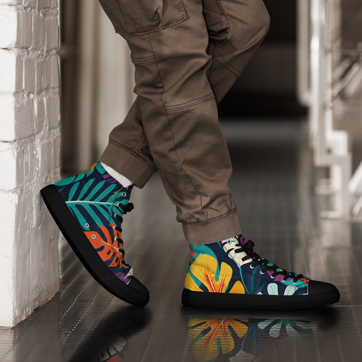 Stylish Men’s High Top Canvas Sneakers | Comfortable and Trendy Footwear