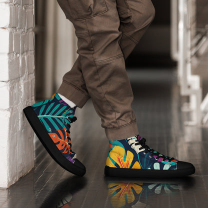 Stylish Men’s High Top Canvas Sneakers | Comfortable and Trendy Footwear