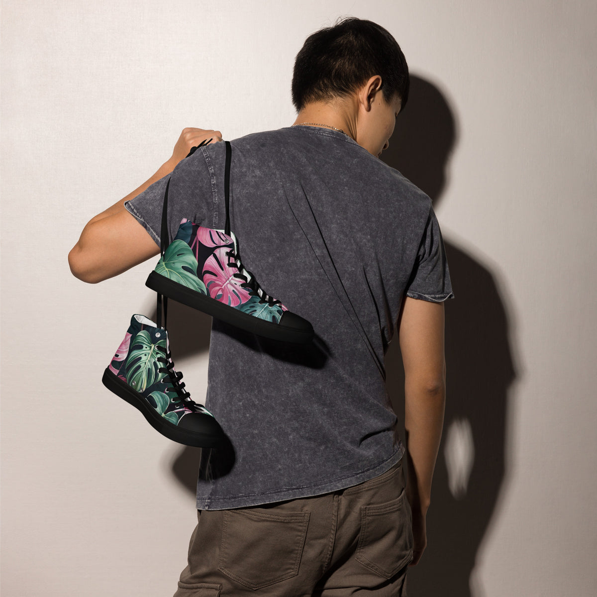 Stylish Men’s High Top Canvas Sneakers | Comfortable Fashion Footwear