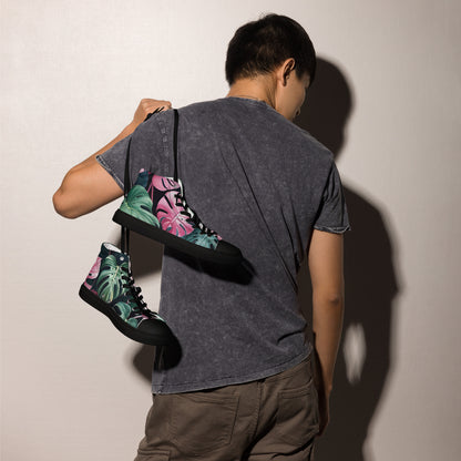 Stylish Men’s High Top Canvas Sneakers | Comfortable Fashion Footwear