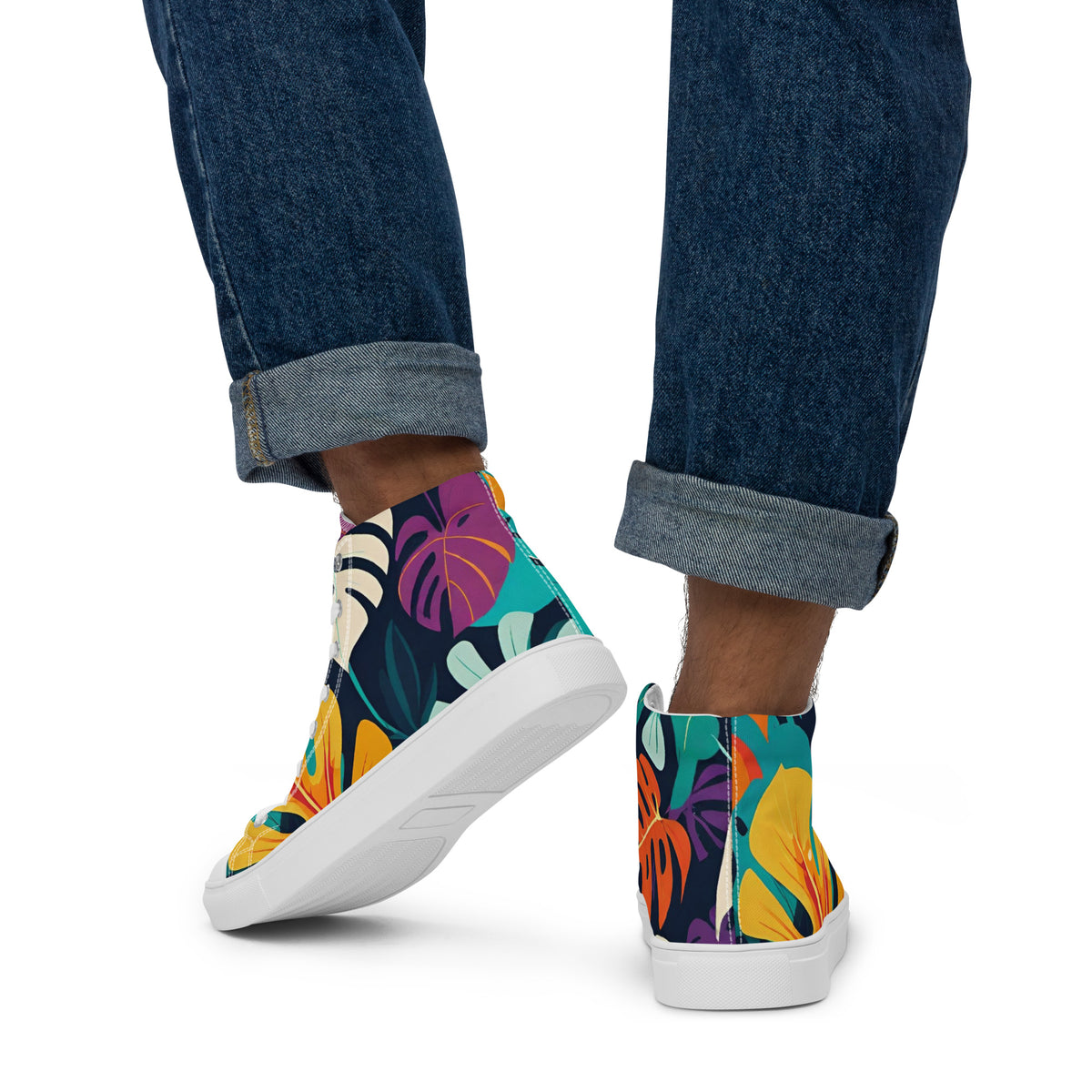 Stylish Men’s High Top Canvas Sneakers | Comfortable and Trendy Footwear
