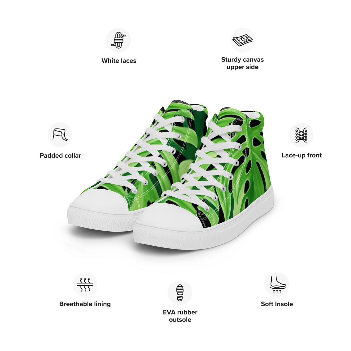 Men's High Top Canvas Sneakers | Stylish Casual Footwear for Comfort