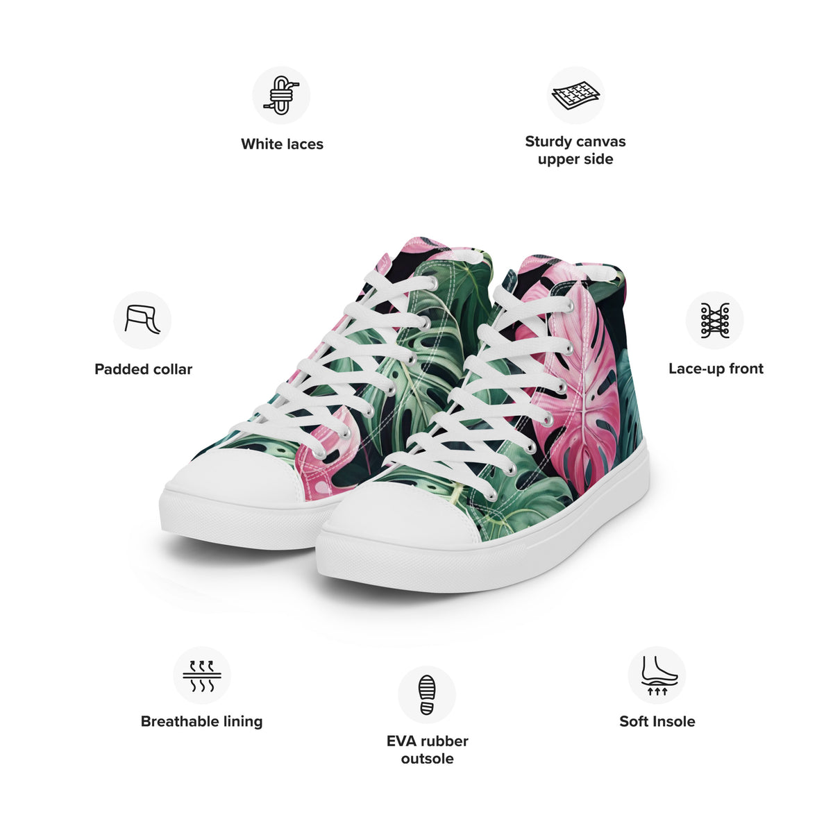 Stylish Men’s High Top Canvas Sneakers | Comfortable Fashion Footwear