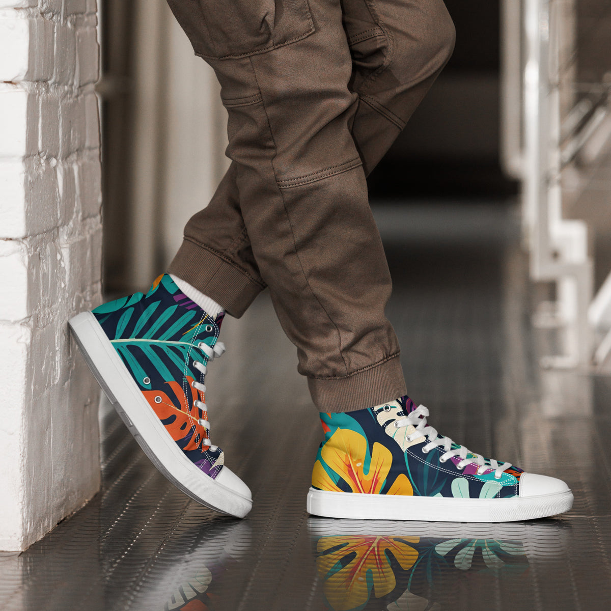 Stylish Men’s High Top Canvas Sneakers | Comfortable and Trendy Footwear