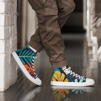 Stylish Men’s High Top Canvas Sneakers | Comfortable and Trendy Footwear