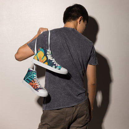 Stylish Men’s High Top Canvas Sneakers | Comfortable and Trendy Footwear
