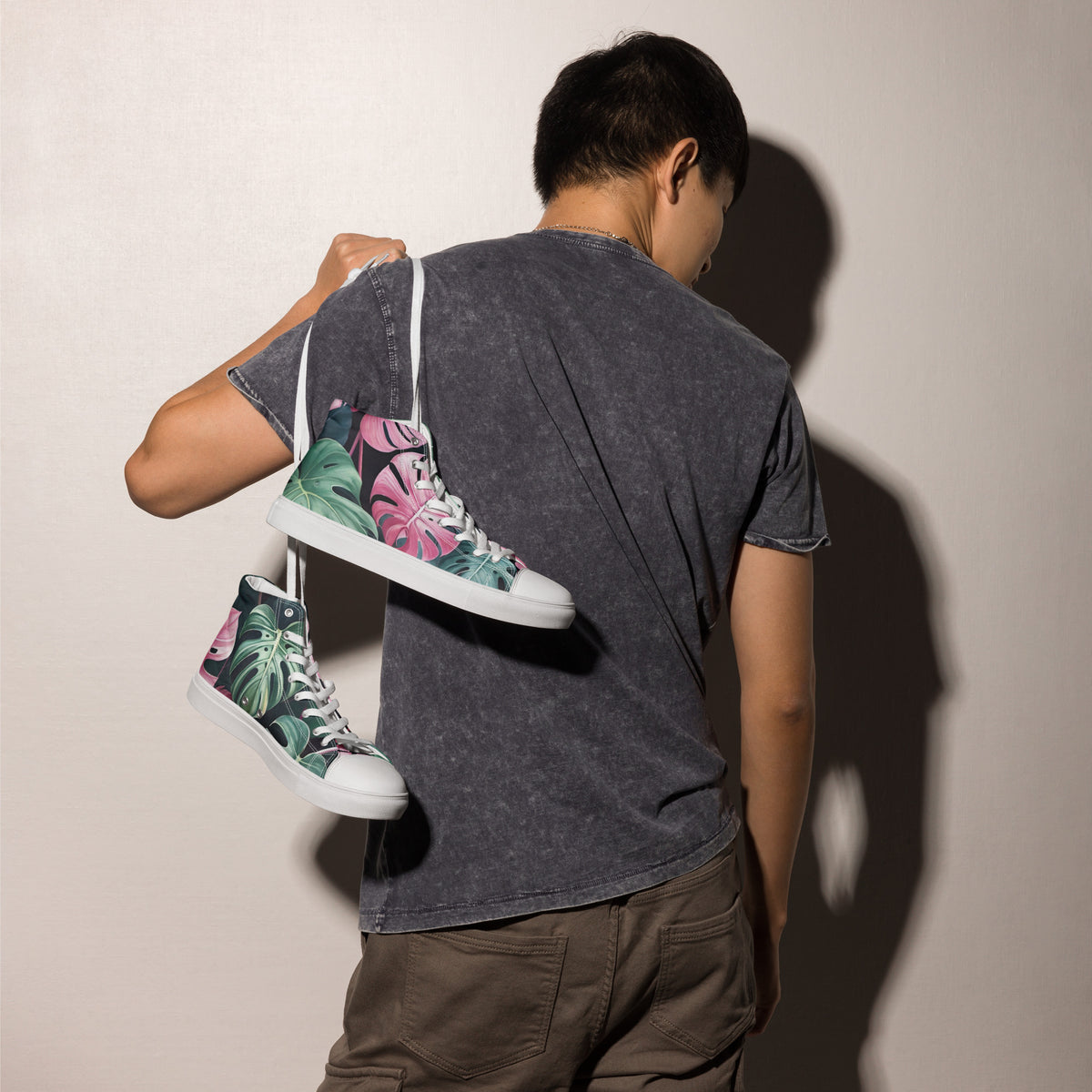 Stylish Men’s High Top Canvas Sneakers | Comfortable Fashion Footwear