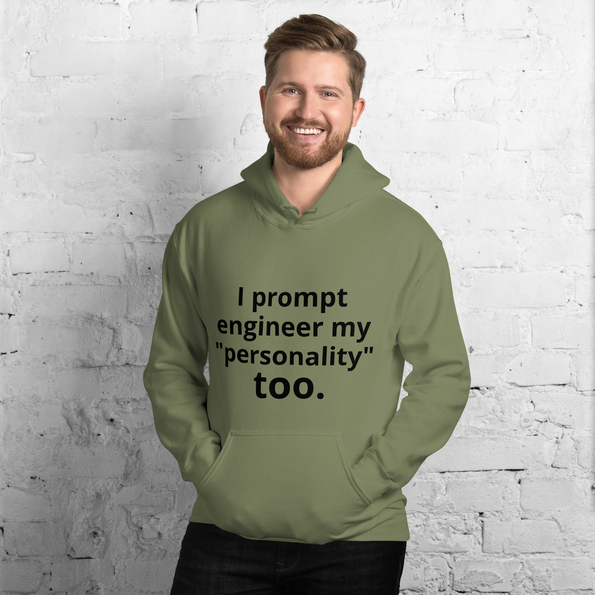 I Prompt Engineer My Personality Too" Hoodie | Funny AI Tech Hoodie | Startup Founder Gift | Witty Tech Humor Sweatshirt