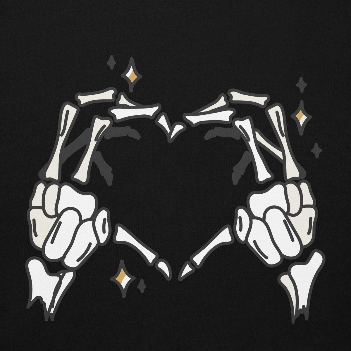 Skeleton Heart Hands Hoodie | Spooky Cute Halloween Sweatshirt
