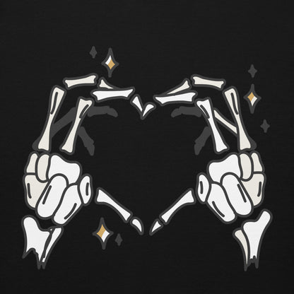 Skeleton Heart Hands Hoodie | Spooky Cute Halloween Sweatshirt
