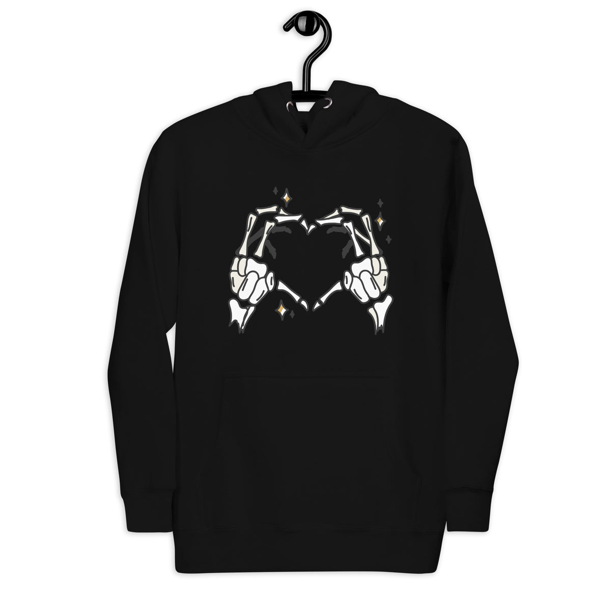Skeleton Heart Hands Hoodie | Spooky Cute Halloween Sweatshirt