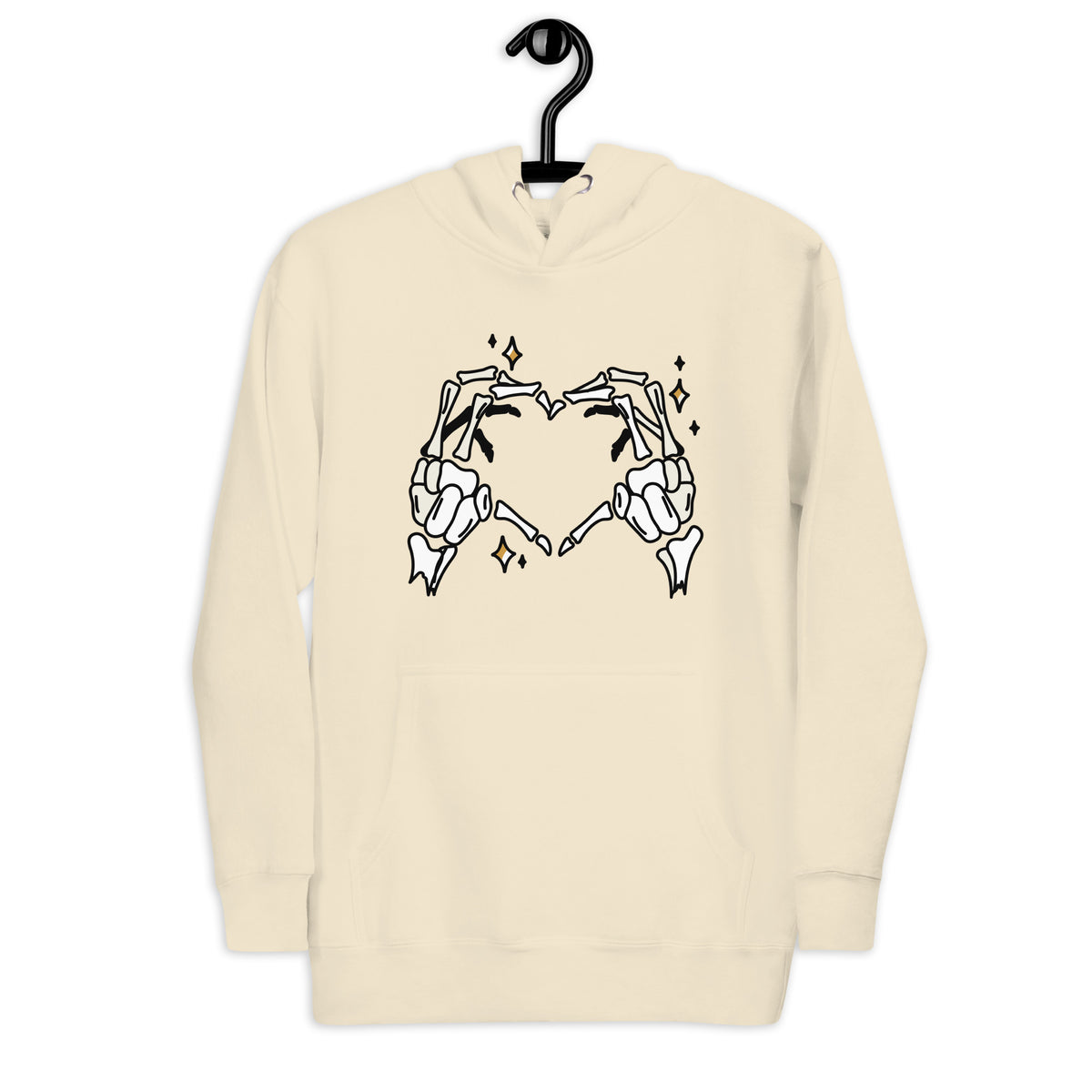 Skeleton Heart Hands Hoodie | Spooky Cute Halloween Sweatshirt