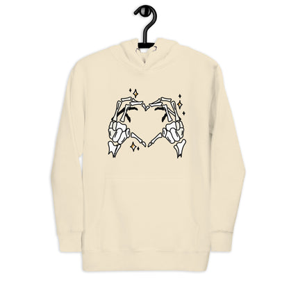 Skeleton Heart Hands Hoodie | Spooky Cute Halloween Sweatshirt