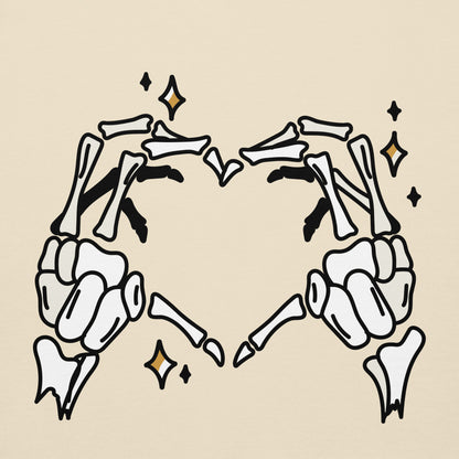 Skeleton Heart Hands Hoodie | Spooky Cute Halloween Sweatshirt