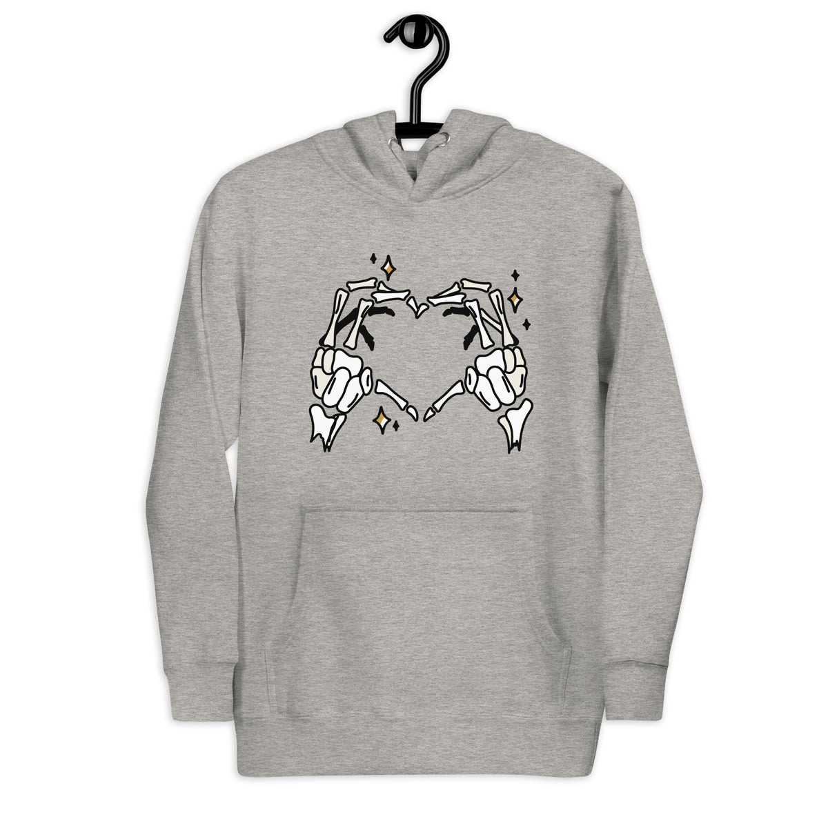 Skeleton Heart Hands Hoodie | Spooky Cute Halloween Sweatshirt