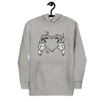 Skeleton Heart Hands Hoodie | Spooky Cute Halloween Sweatshirt