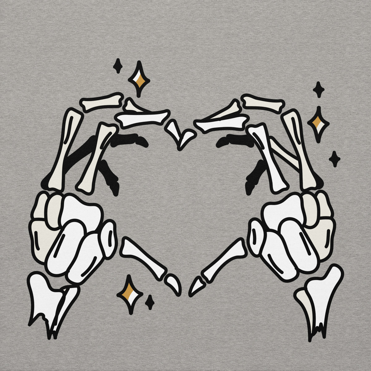 Skeleton Heart Hands Hoodie | Spooky Cute Halloween Sweatshirt