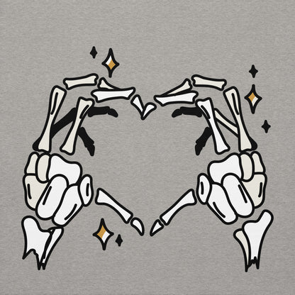 Skeleton Heart Hands Hoodie | Spooky Cute Halloween Sweatshirt