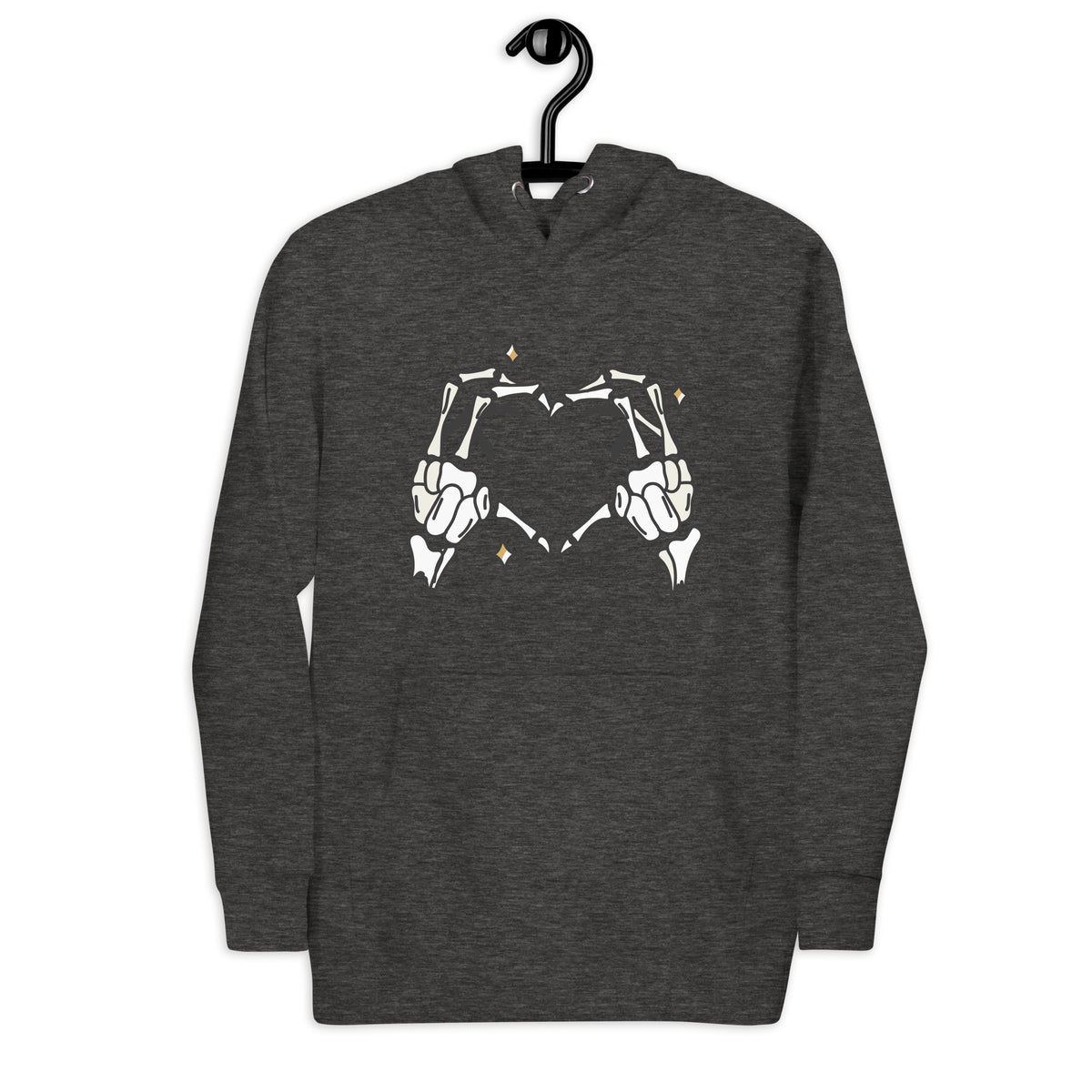 Skeleton Heart Hands Hoodie | Spooky Cute Halloween Sweatshirt