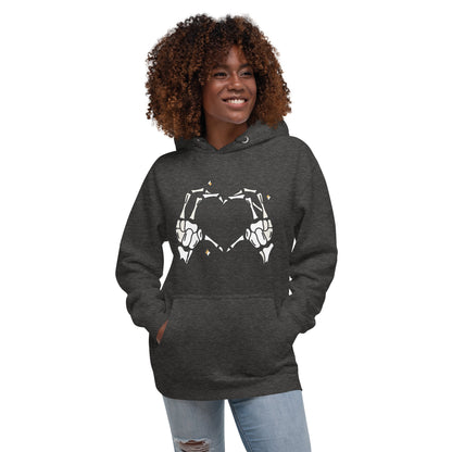 Skeleton Heart Hands Hoodie | Spooky Cute Halloween Sweatshirt