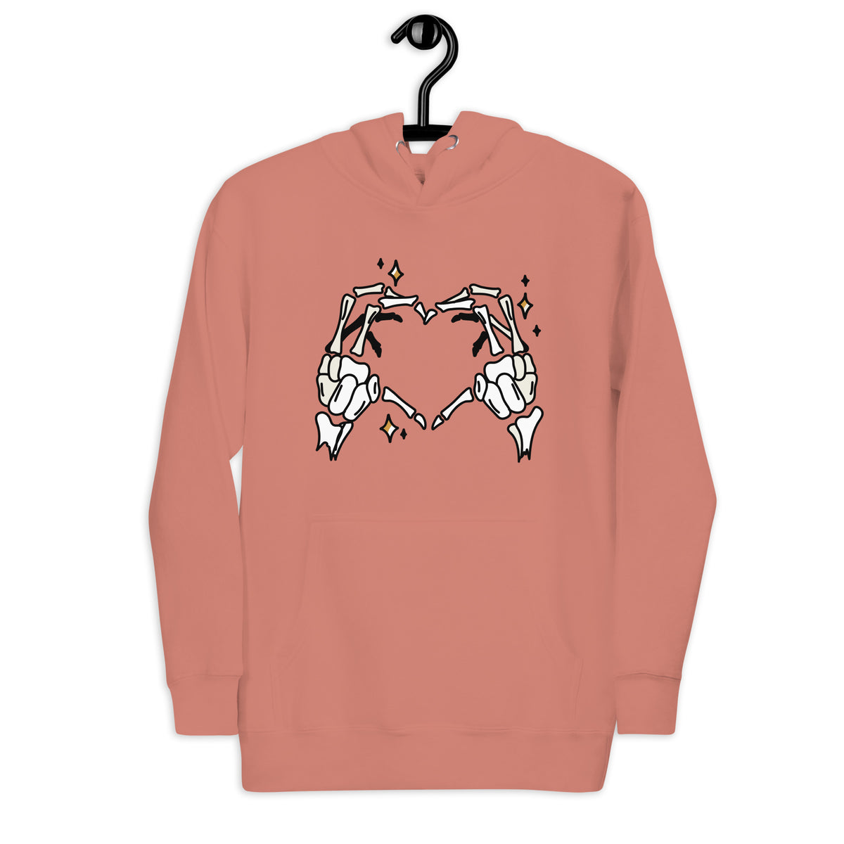 Skeleton Heart Hands Hoodie | Spooky Cute Halloween Sweatshirt
