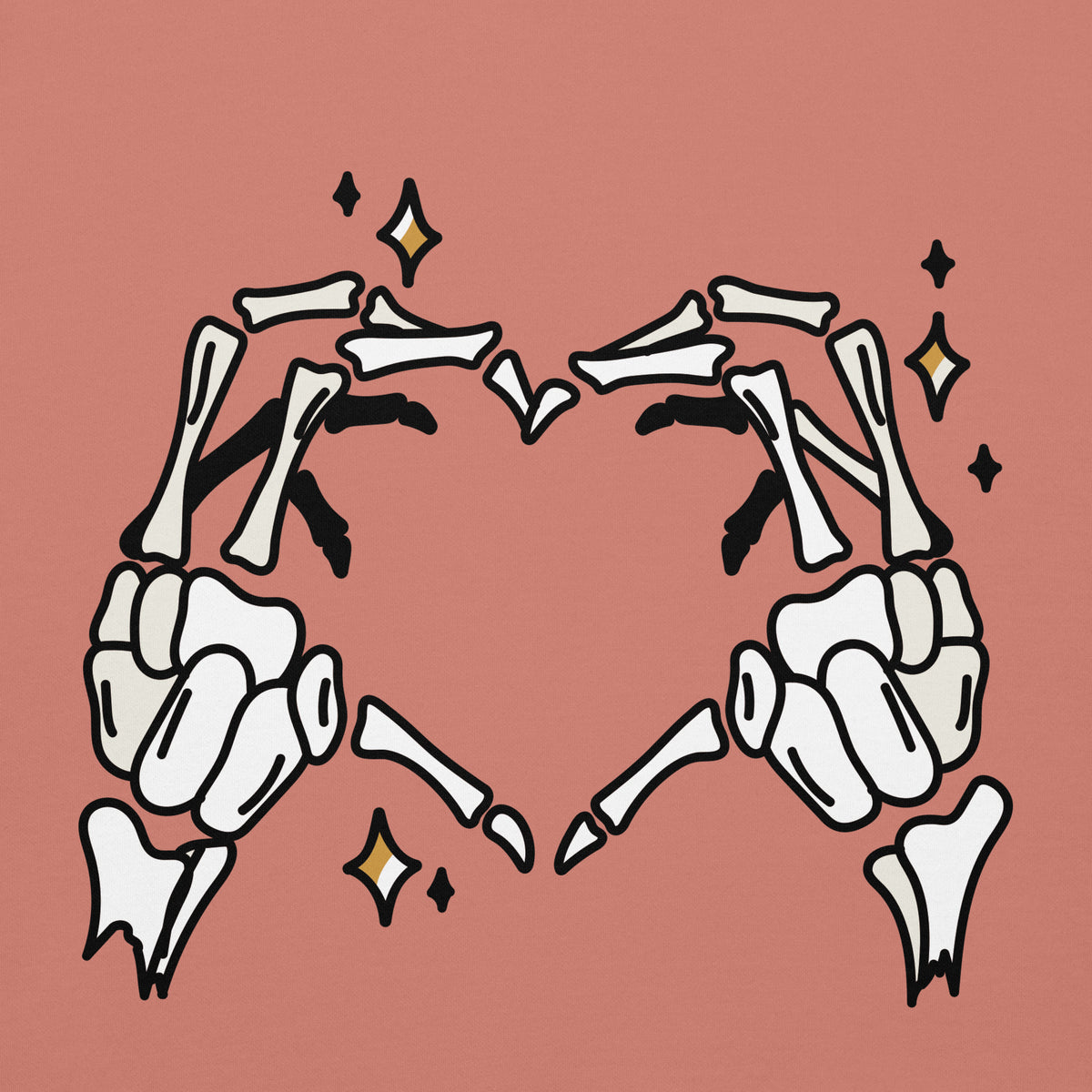 Skeleton Heart Hands Hoodie | Spooky Cute Halloween Sweatshirt