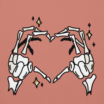 Skeleton Heart Hands Hoodie | Spooky Cute Halloween Sweatshirt