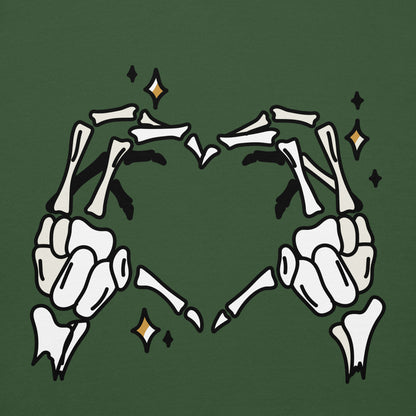 Skeleton Heart Hands Hoodie | Spooky Cute Halloween Sweatshirt