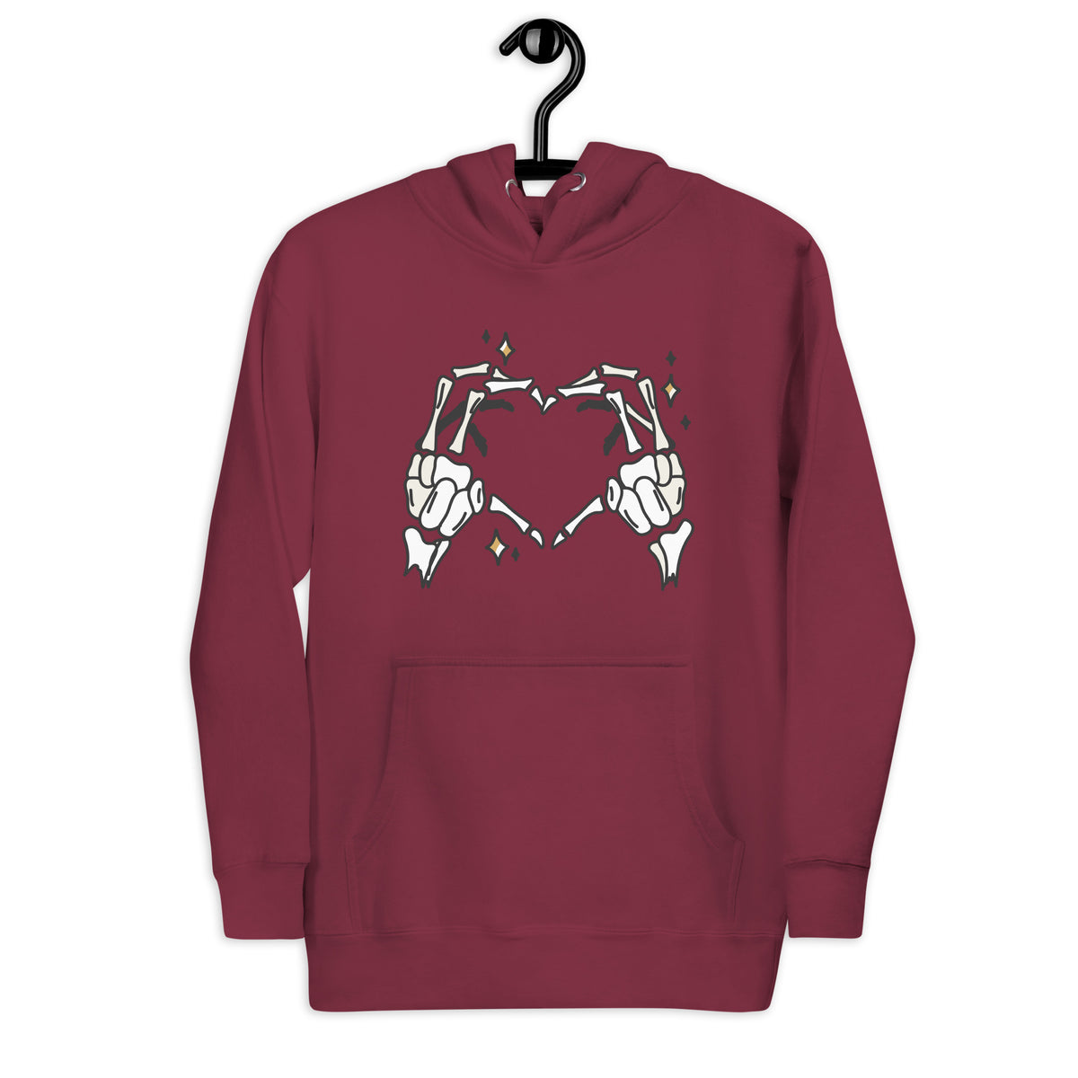 Skeleton Heart Hands Hoodie | Spooky Cute Halloween Sweatshirt