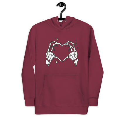 Skeleton Heart Hands Hoodie | Spooky Cute Halloween Sweatshirt