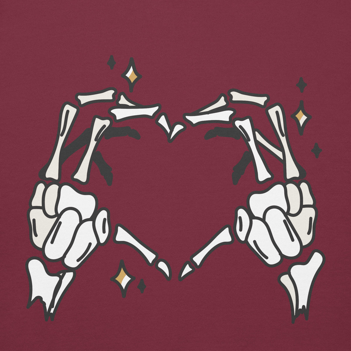 Skeleton Heart Hands Hoodie | Spooky Cute Halloween Sweatshirt