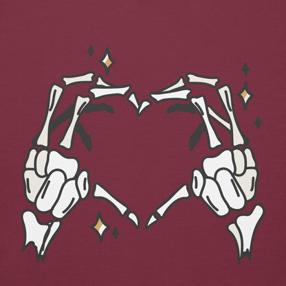 Skeleton Heart Hands Hoodie | Spooky Cute Halloween Sweatshirt