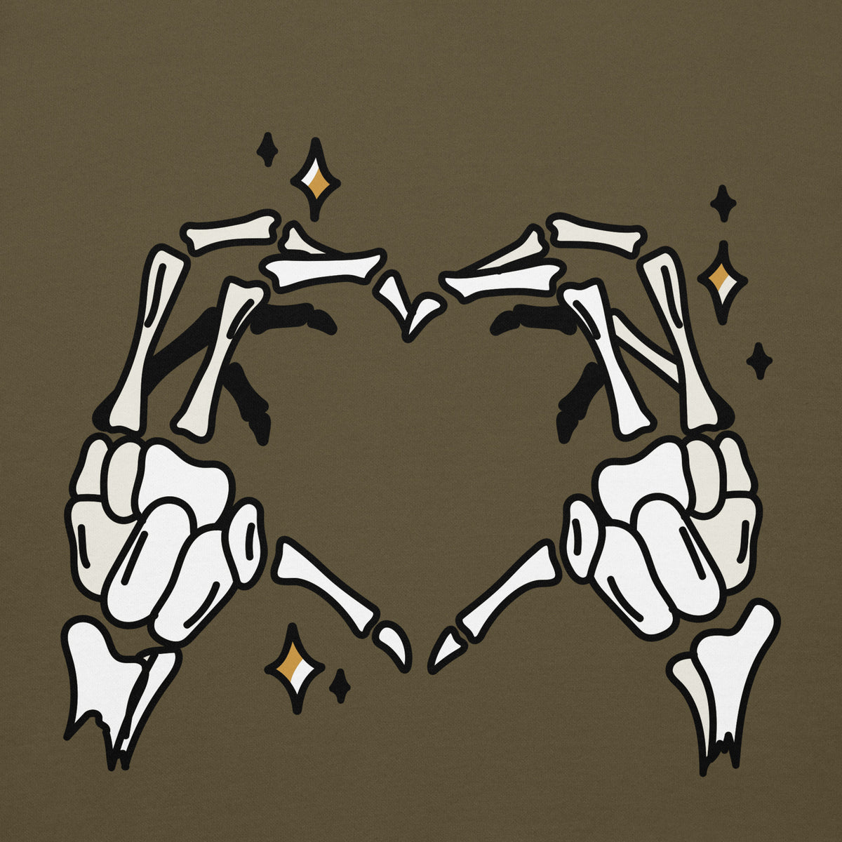 Skeleton Heart Hands Hoodie | Spooky Cute Halloween Sweatshirt
