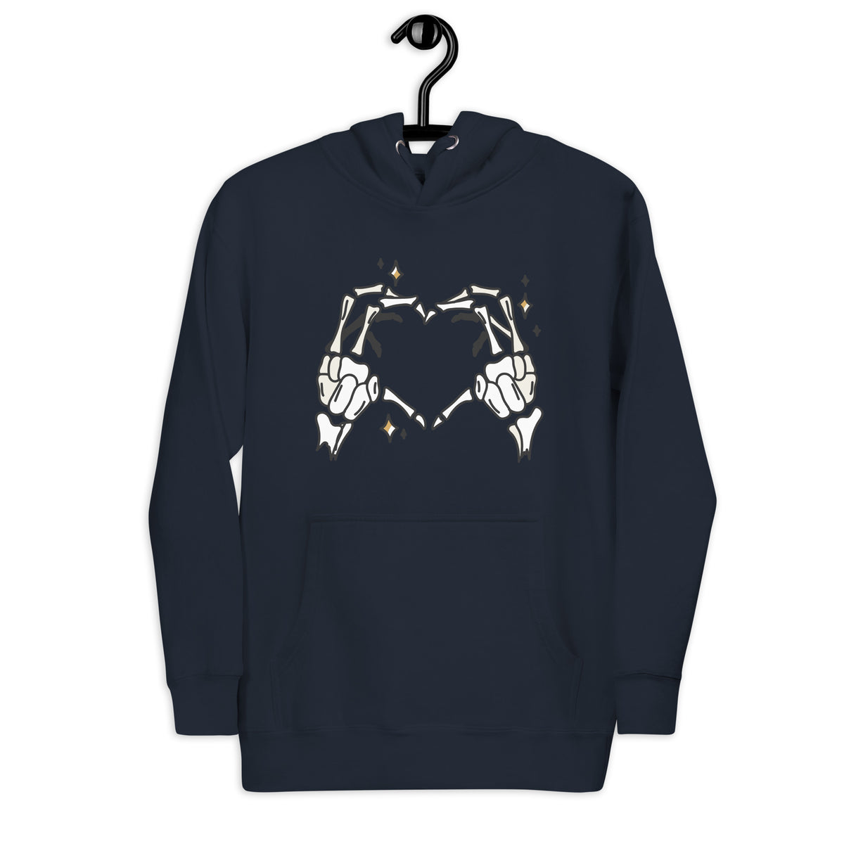 Skeleton Heart Hands Hoodie | Spooky Cute Halloween Sweatshirt