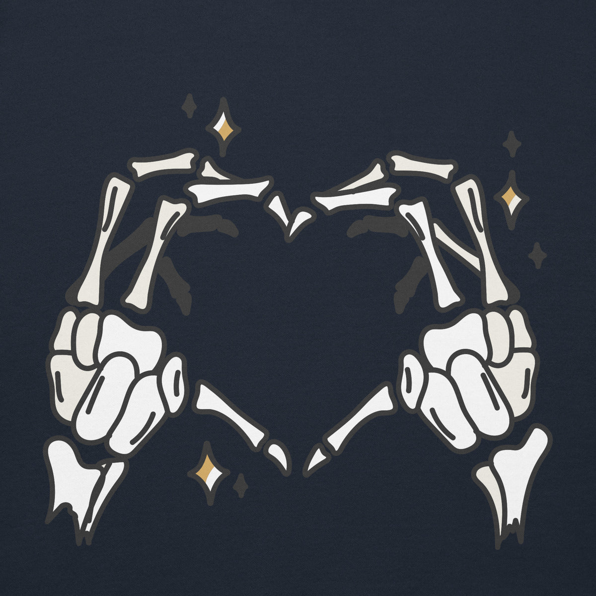 Skeleton Heart Hands Hoodie | Spooky Cute Halloween Sweatshirt