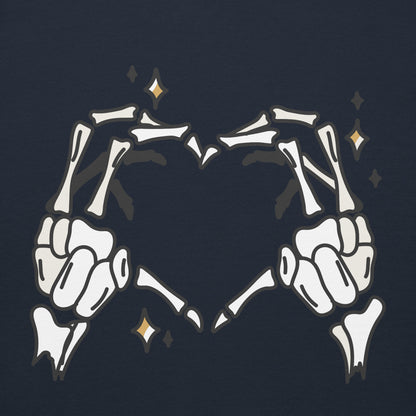 Skeleton Heart Hands Hoodie | Spooky Cute Halloween Sweatshirt