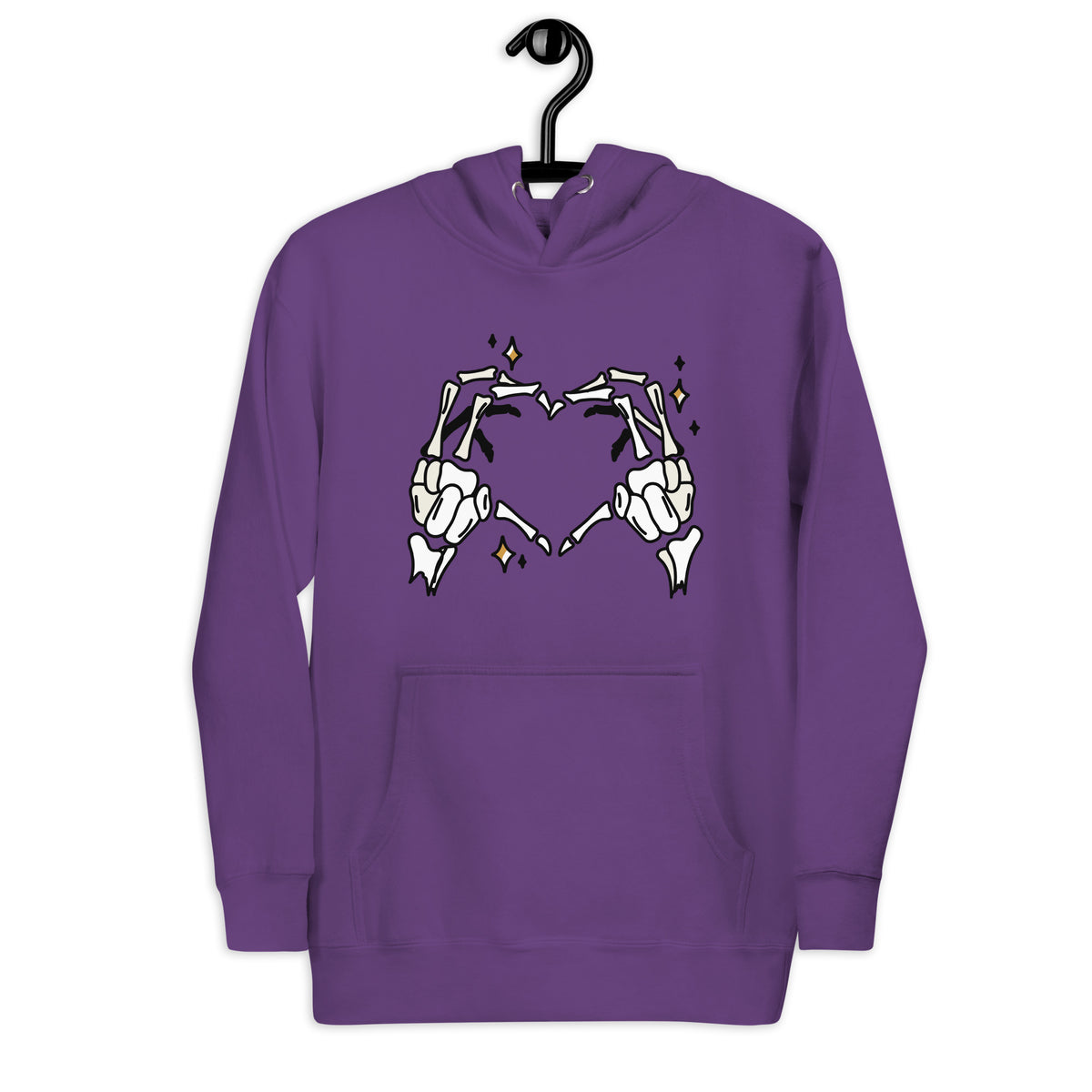 Skeleton Heart Hands Hoodie | Spooky Cute Halloween Sweatshirt