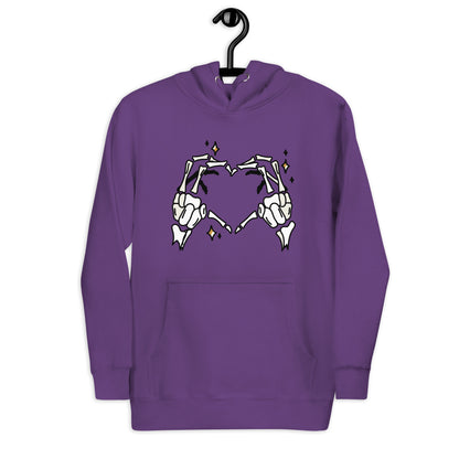 Skeleton Heart Hands Hoodie | Spooky Cute Halloween Sweatshirt
